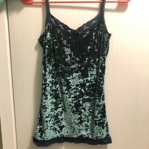 Vintage Velvet Green Top